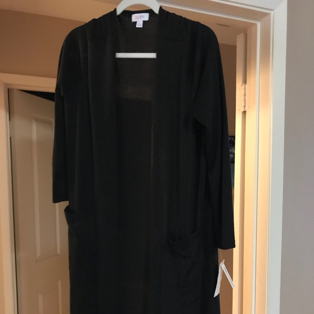 Lularoe Large ALL BLACK Sarah